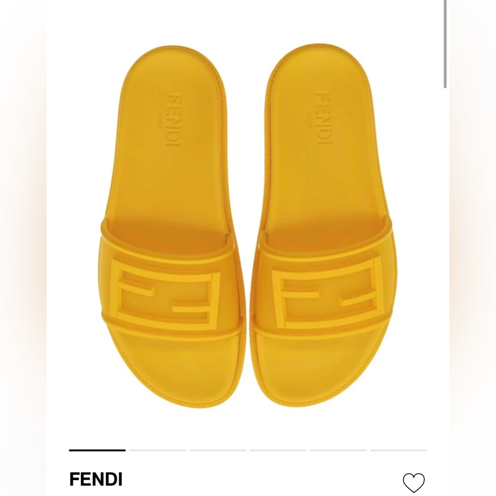 Fendi Yellow Sandals Chunky Footbed